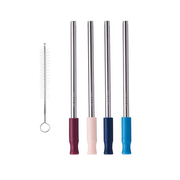 Assorted Stainless Steel/Silicone Cocktail Straws